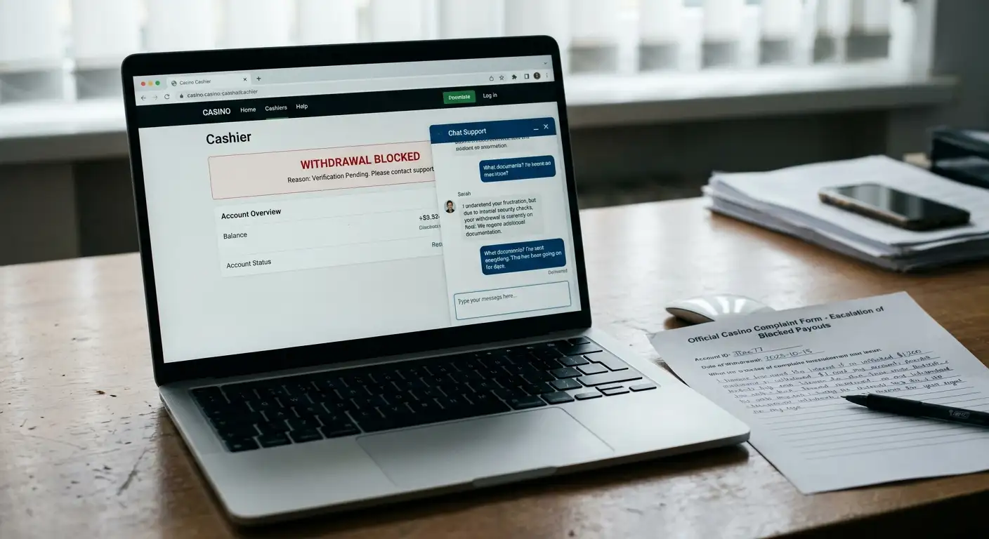 Auszahlungsantrag blockiert – Support-Ticket und Eskalation