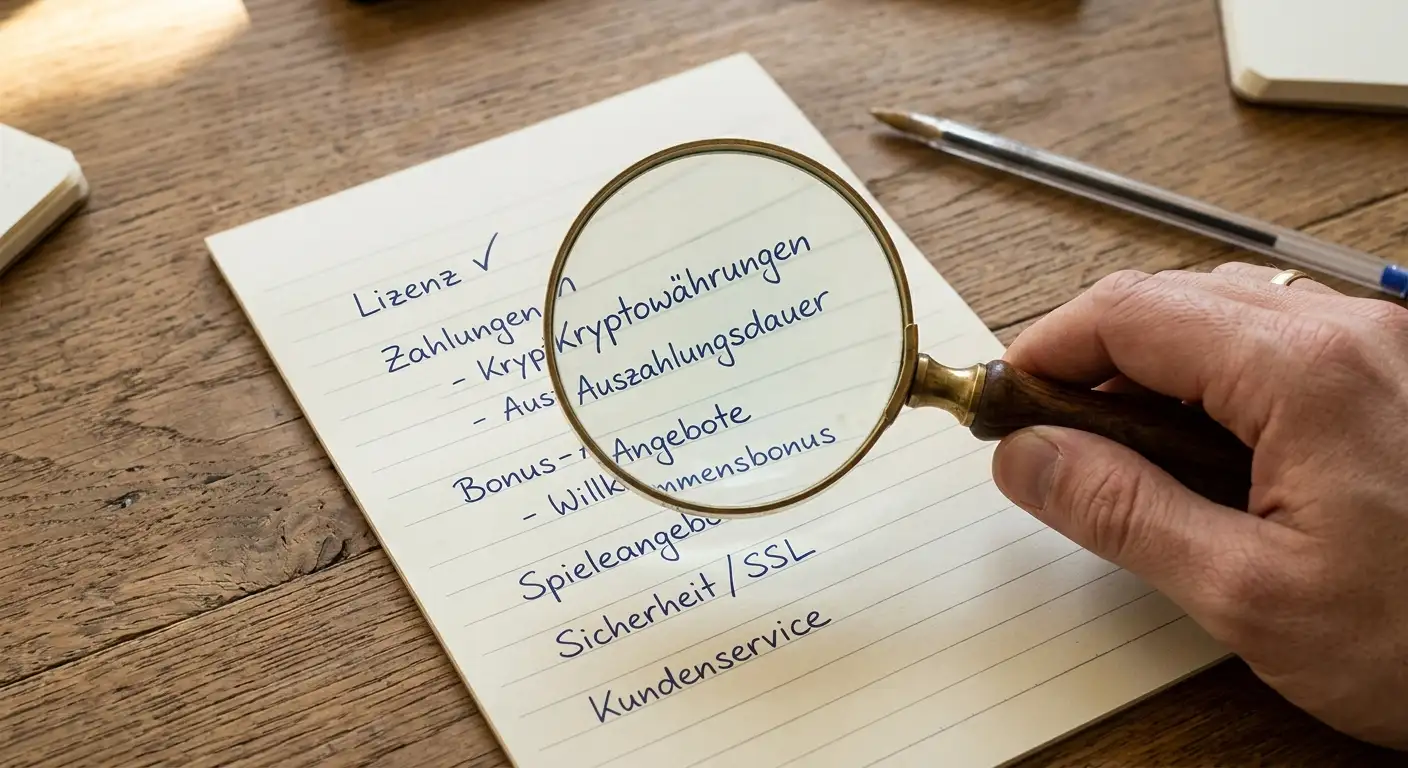 Methodik der Casino-Bewertung mit Bewertungskriterien