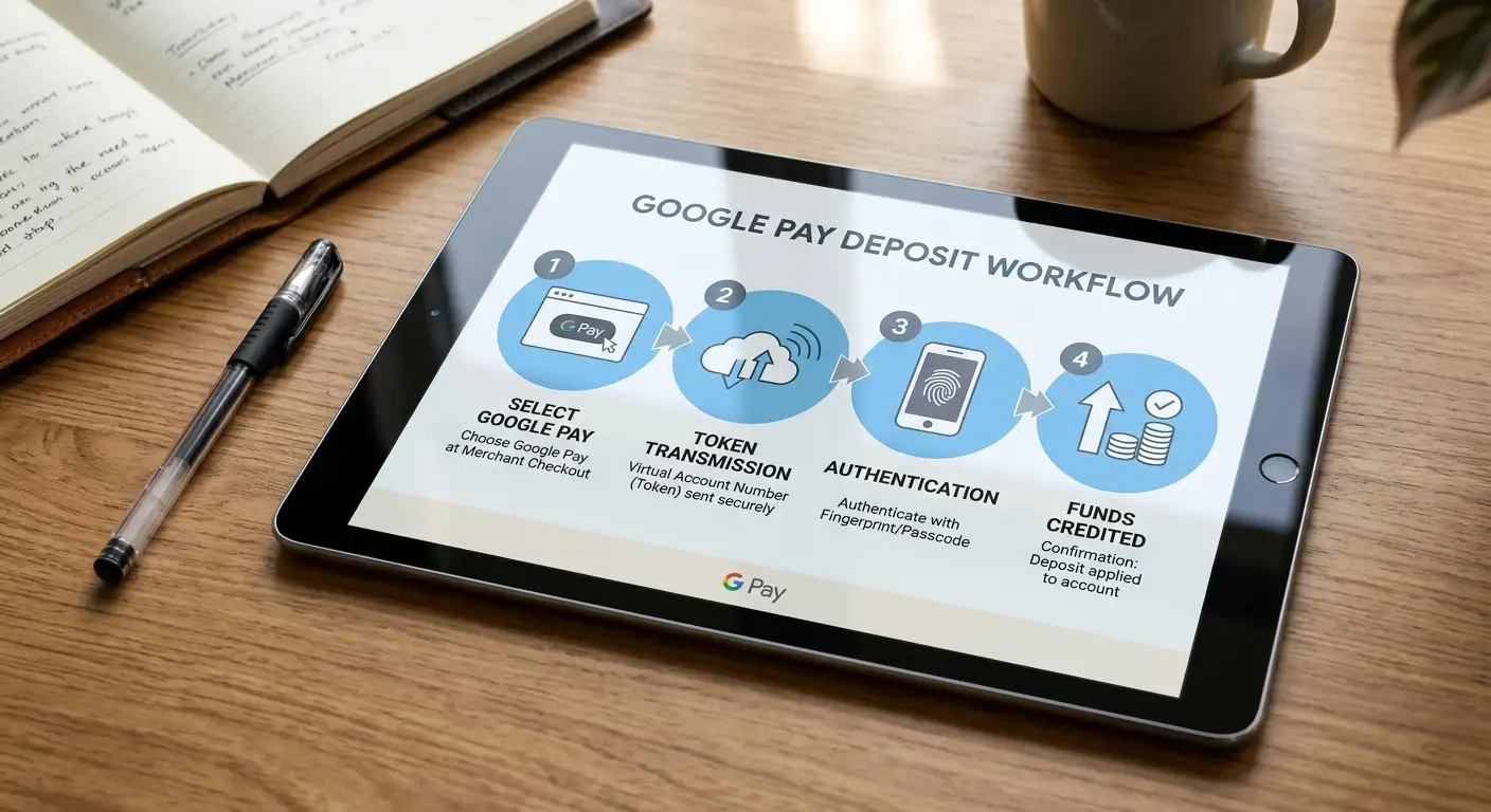 Google Pay Einzahlungs-Workflow im Casino in vier Schritten