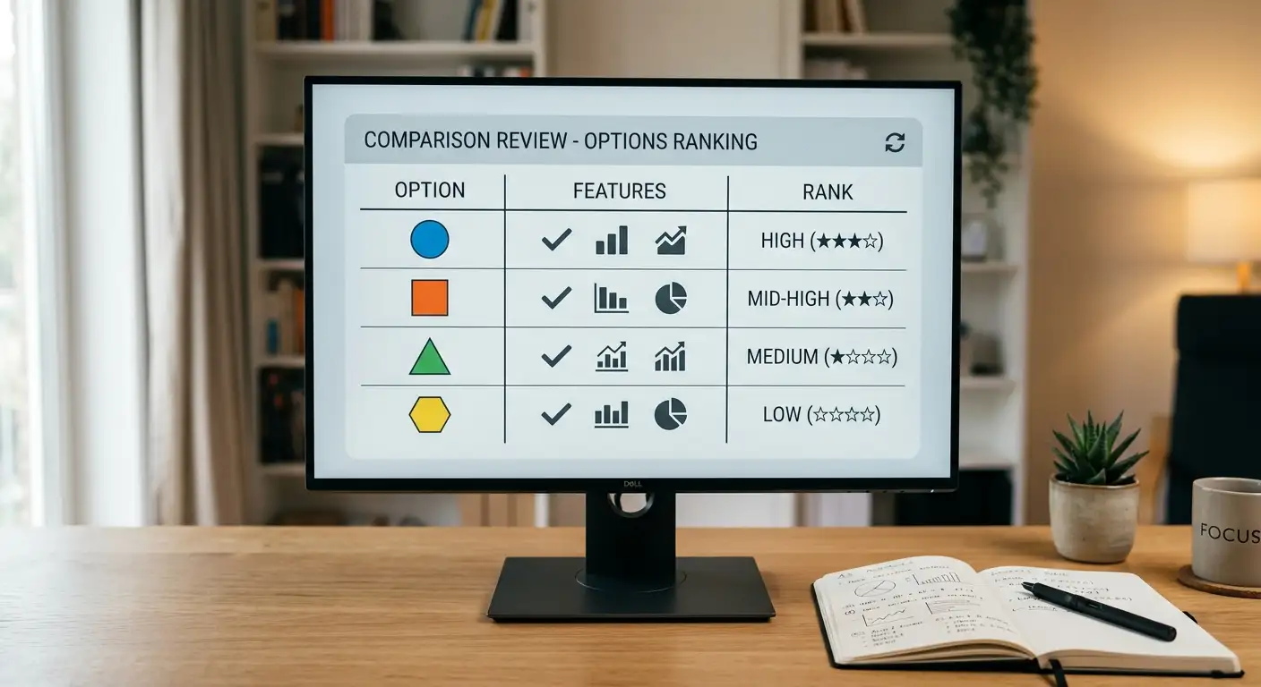 Online Casino Ranking mit Klarna – Vergleichstabelle auf Bildschirm