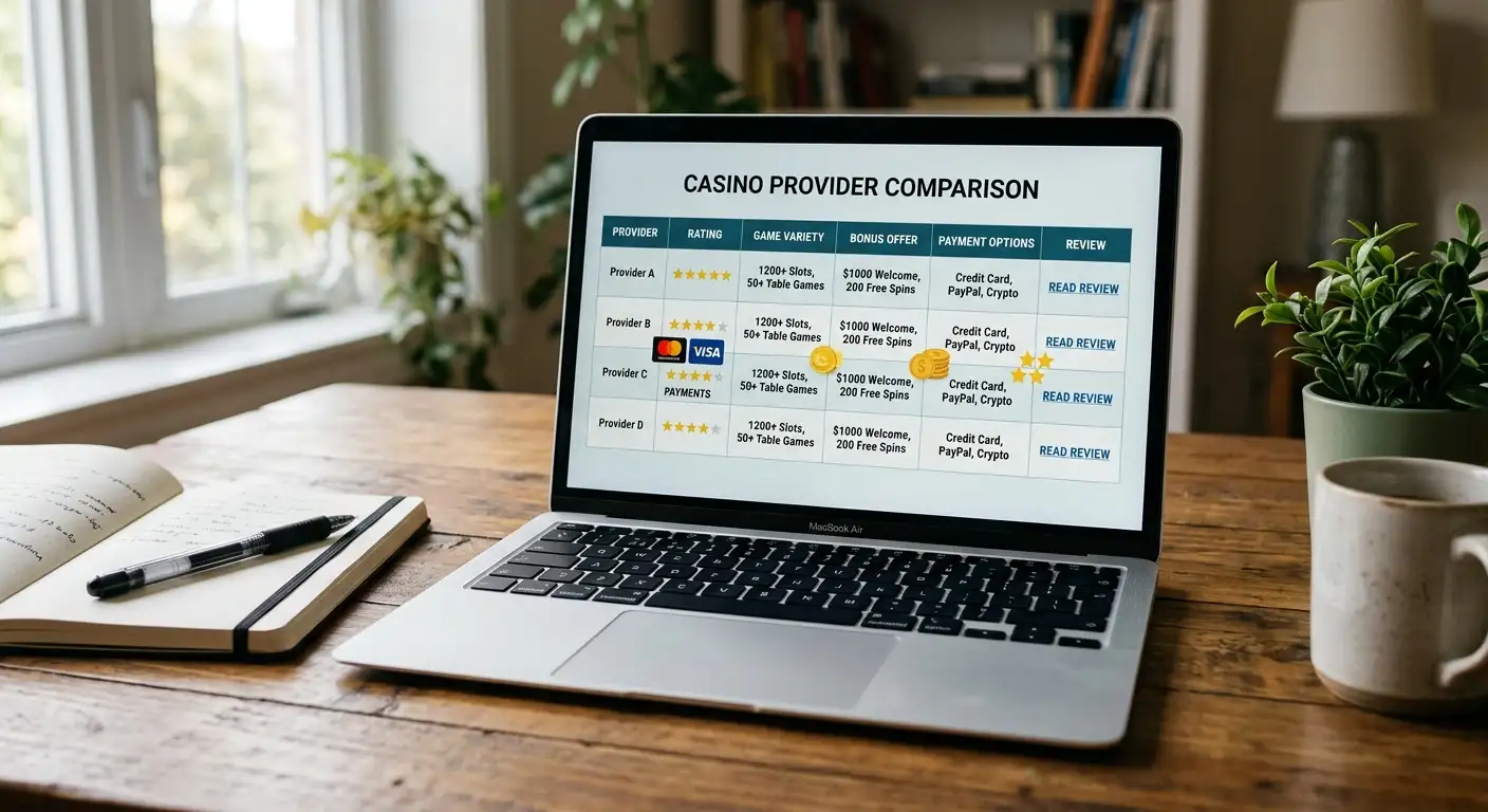 Vergleichstabelle der 10 besten Online Casinos mit Kreditkarte