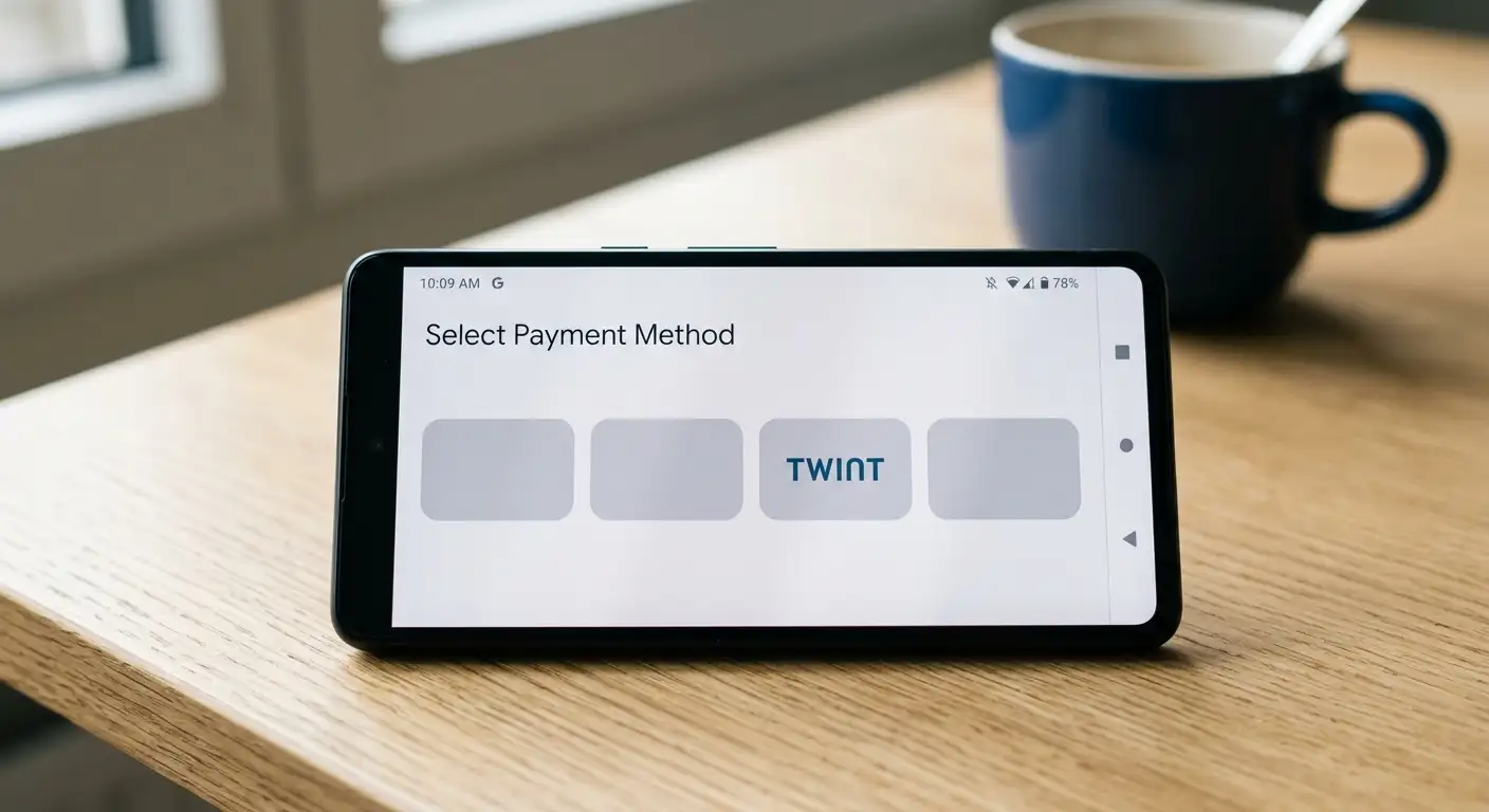 Schweizer ESBK-Casino-Lobby auf dem Smartphone mit TWINT-Zahloption