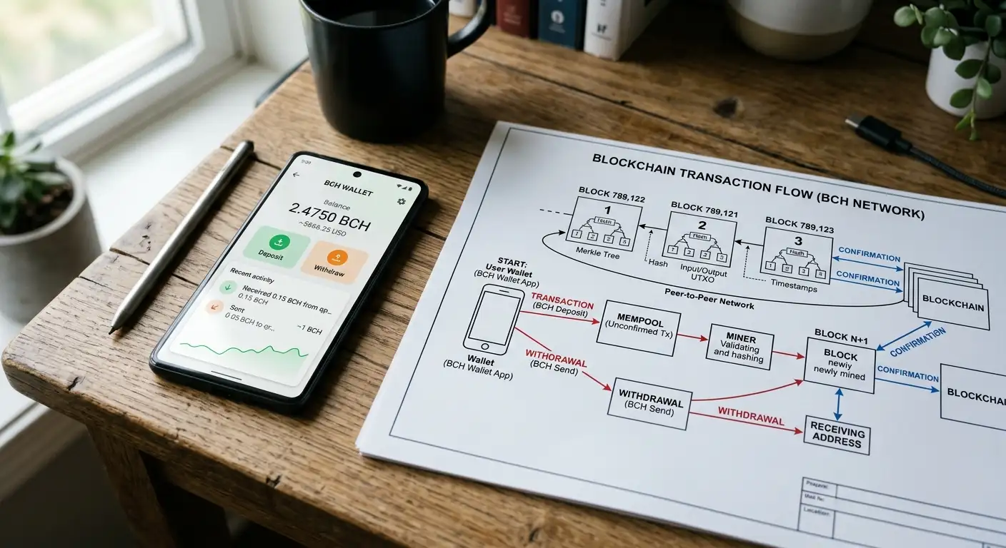 Einzahlung und Auszahlung mit Bitcoin Cash – Blockchain und Wallet