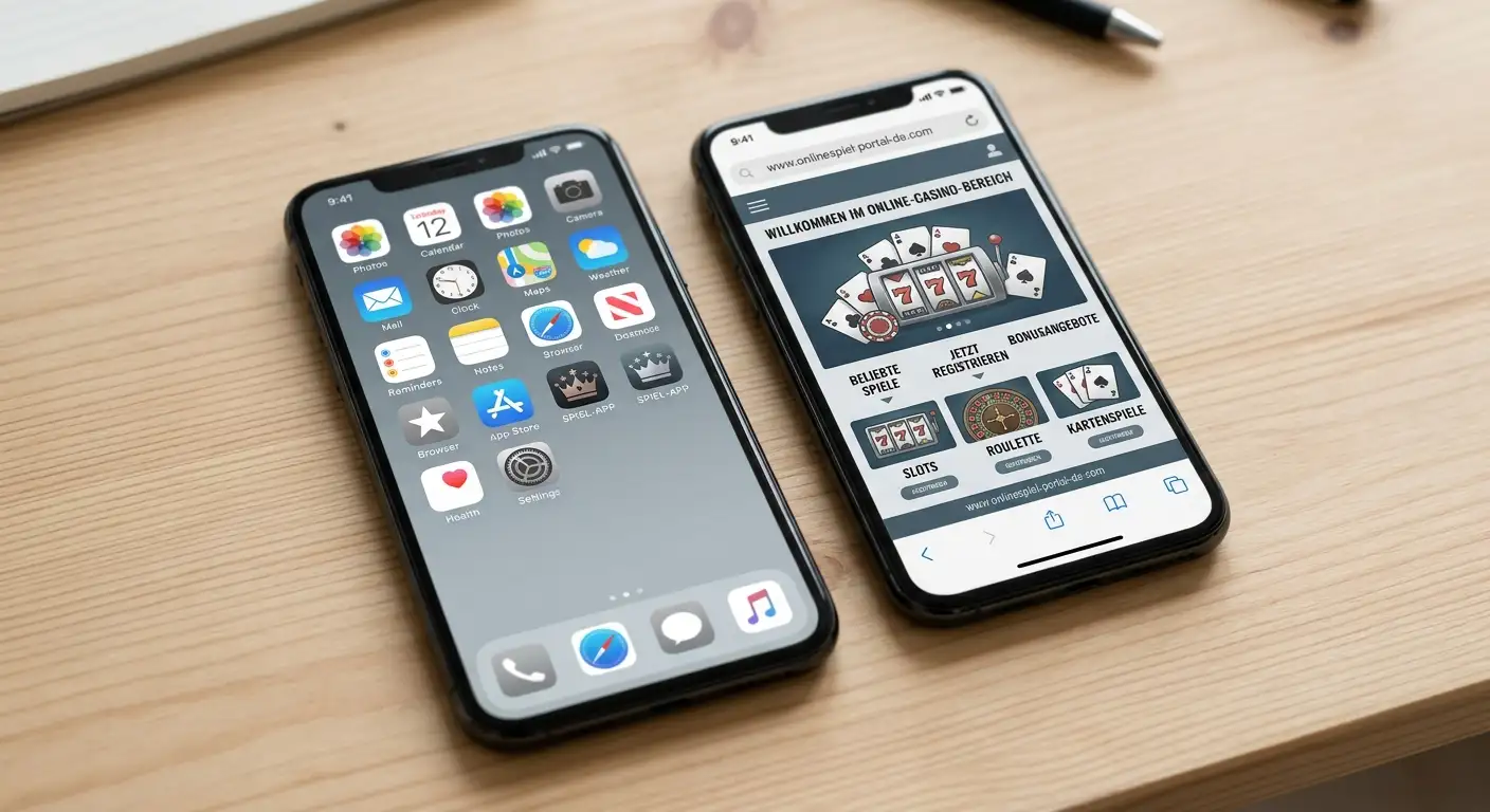 Casino-App und mobile Website im Vergleich